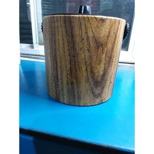 Vintage Phoenixware Greek Faux Wood 7.5" Tall Ice Bucket Wine Chiller Barware